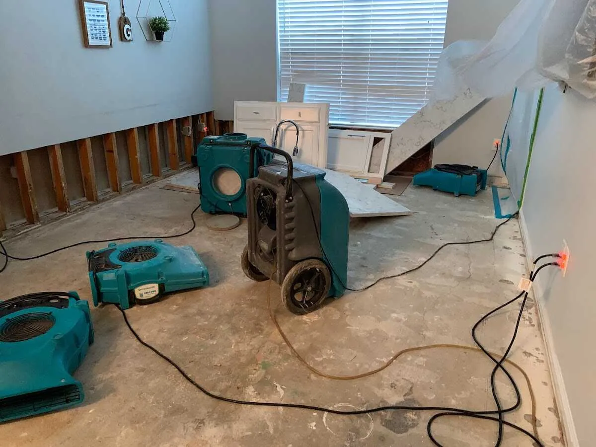Dehumidifier in flood-cut room for Water Extraction & Removal in Upper Grand Lagoon